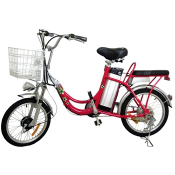 百德镁合金锂电池电动自行车BDM-10A加强升级版红色
