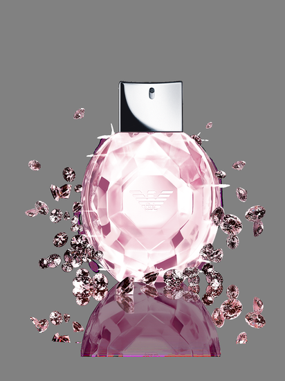 EMPORIO ARMANI DIAMONDS ROSE 安普里奥阿玛尼珍 钻粉红玫瑰女士香水产品图（带装饰版）